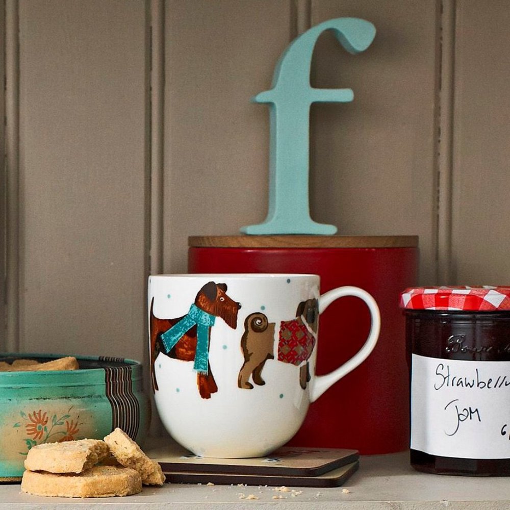 Ulster Weavers Fine China Hound Dog Curved Mug 10 oz